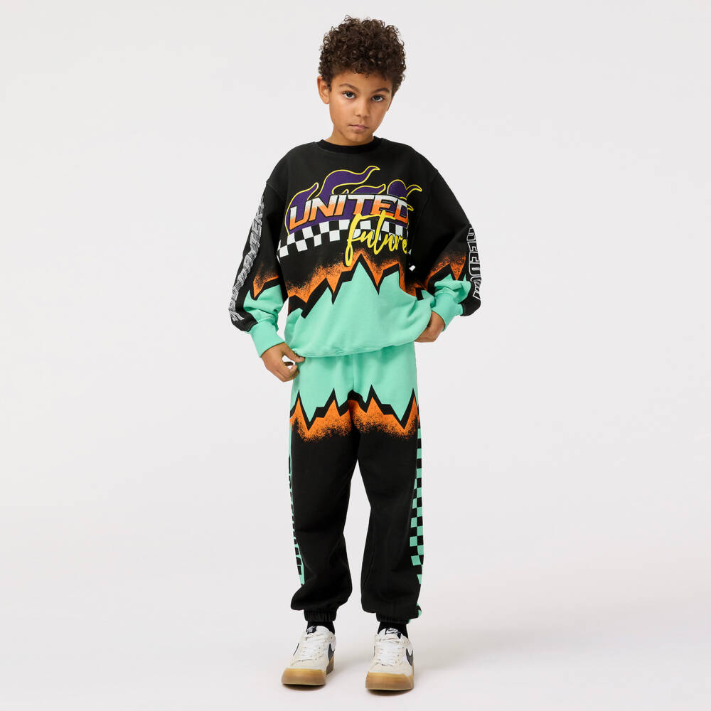 Molo-Boys Vibrant Green & Black Top | Childrensalon Outlet