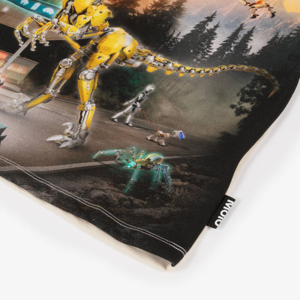 Molo-Boys Virtual Dinosaur Cotton Tee | Childrensalon Outlet
