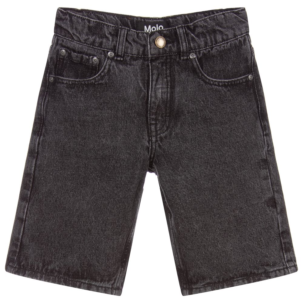 Molo - Short noir délavé en denim Garçon | Childrensalon