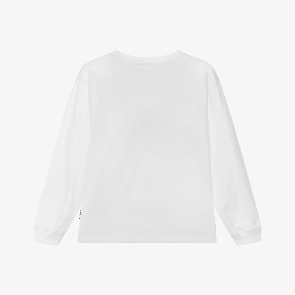 Molo-Boys White Basketball Hoop Organic Cotton Top | Childrensalon Outlet