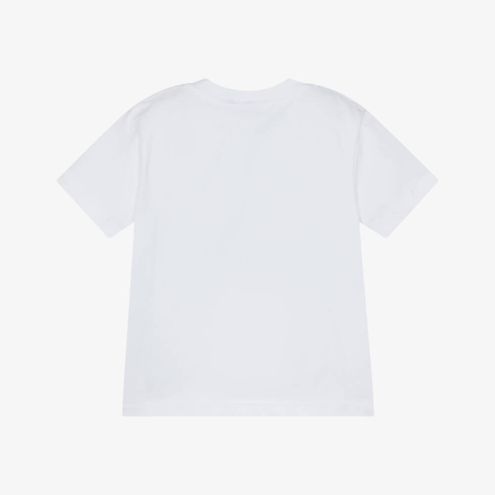 Molo-Boys White Cotton Happy Face T-Shirt | Childrensalon Outlet