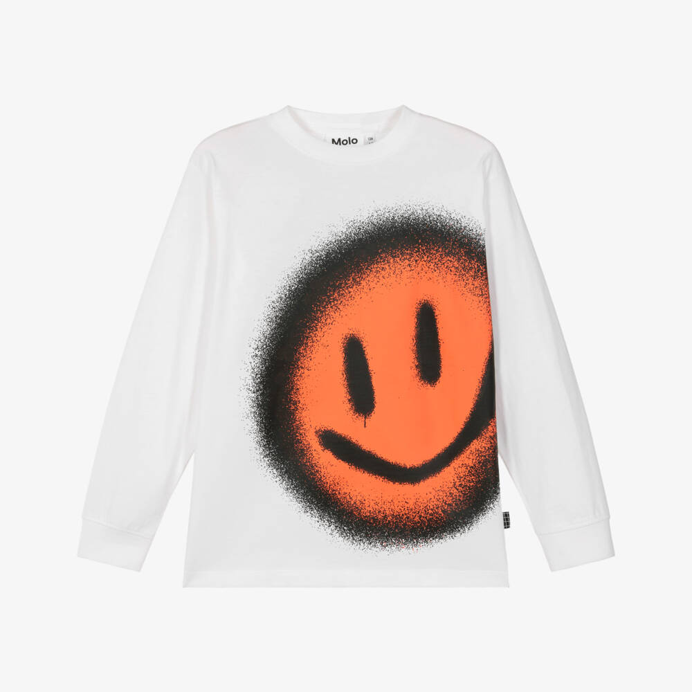 Molo-Белая футболка с длинными рукавами для мальчиков | Childrensalon Outlet