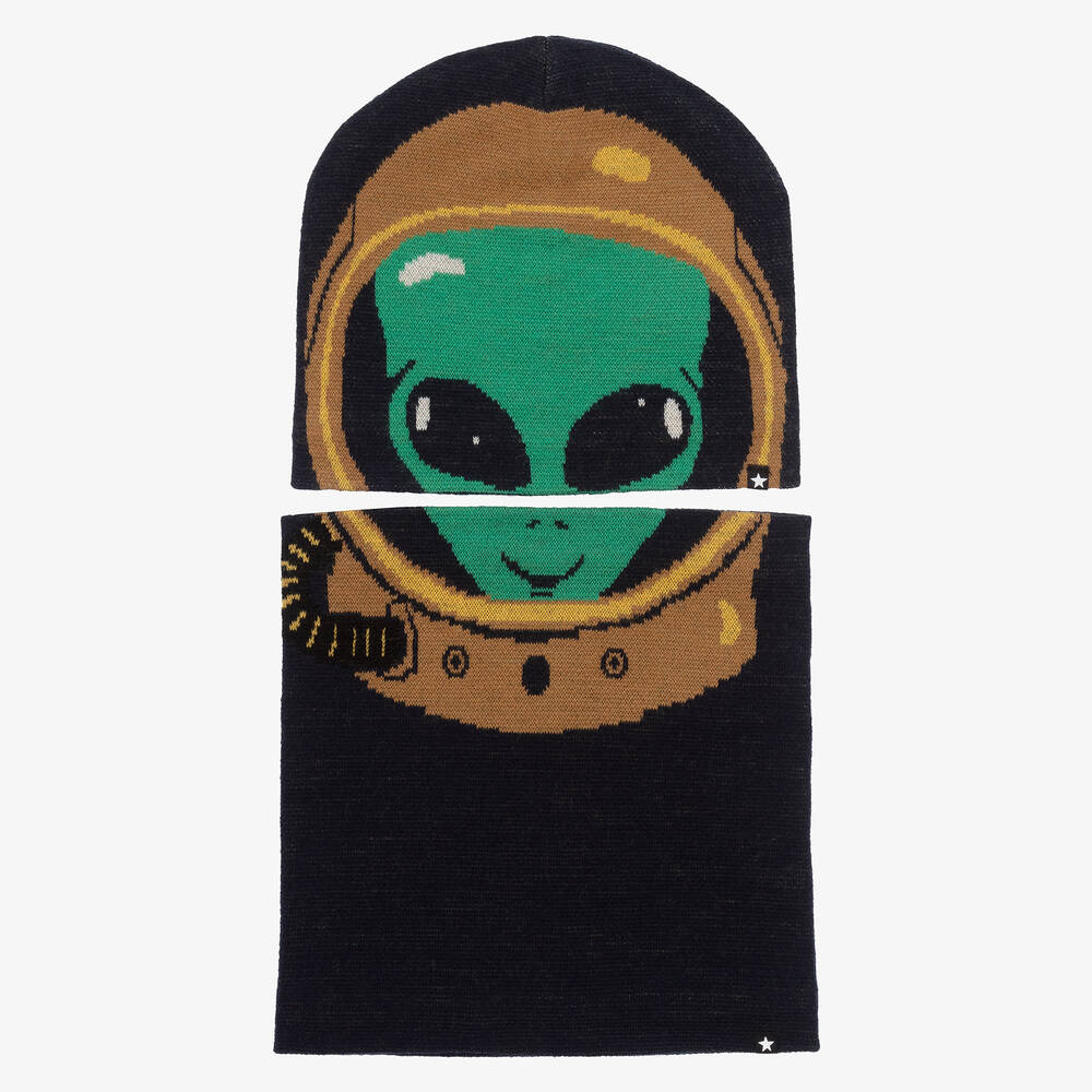 Molo-Boys Wool Alien Hat & Snood Set | Childrensalon Outlet