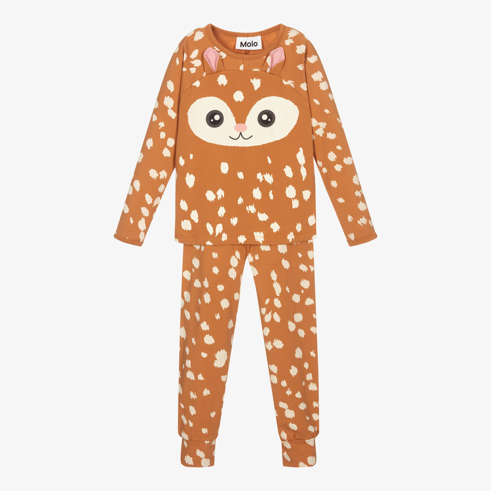 Molo - Brown Organic Cotton Pyjamas | Childrensalon