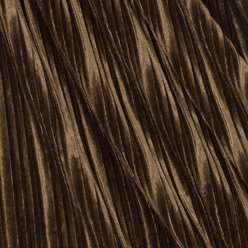 Molo-Коричневая плиссированная велюровая юбка | Childrensalon Outlet