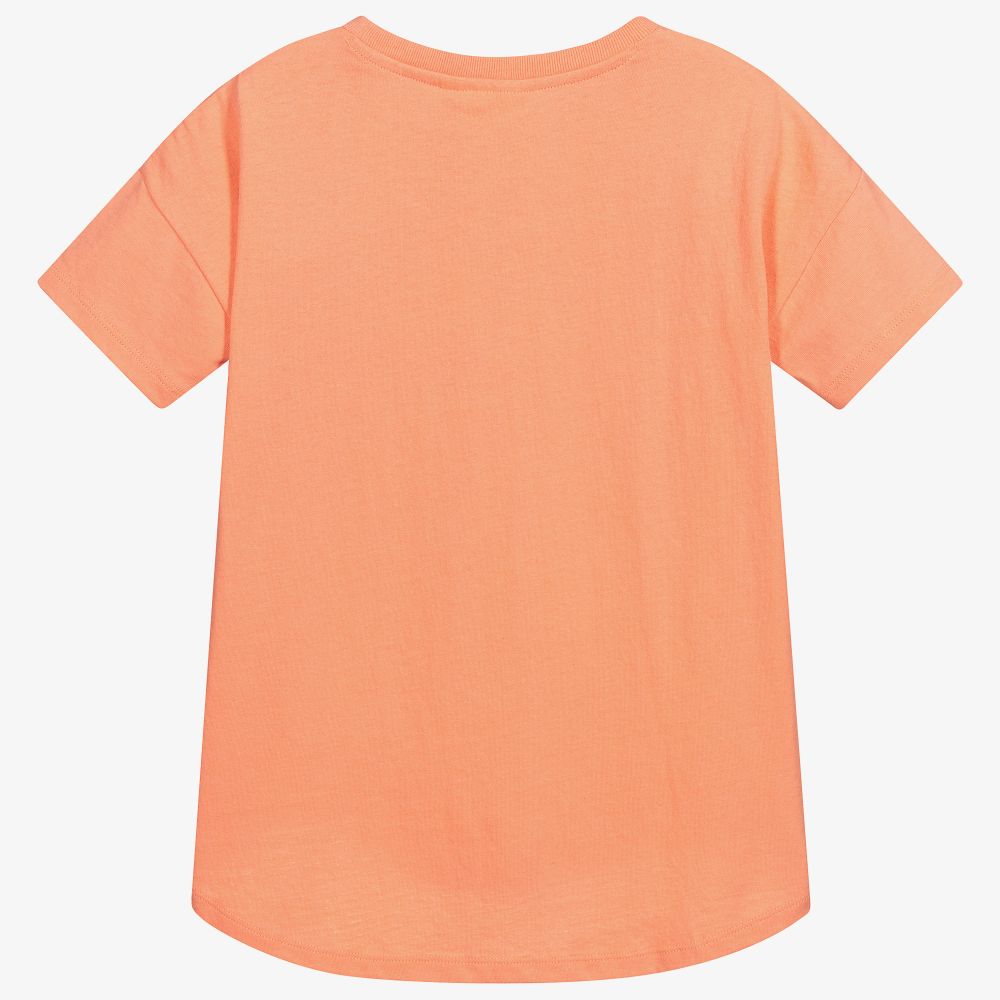 Molo-تيشيرت قطن لون زهري مرجاني للبنات | Childrensalon Outlet