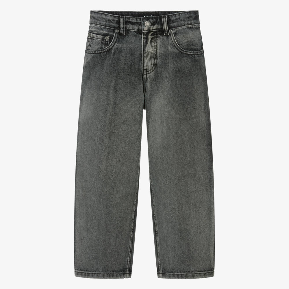 Molo-Dark Grey Washed Denim Relaxed Fit Jeans | Childrensalon Outlet