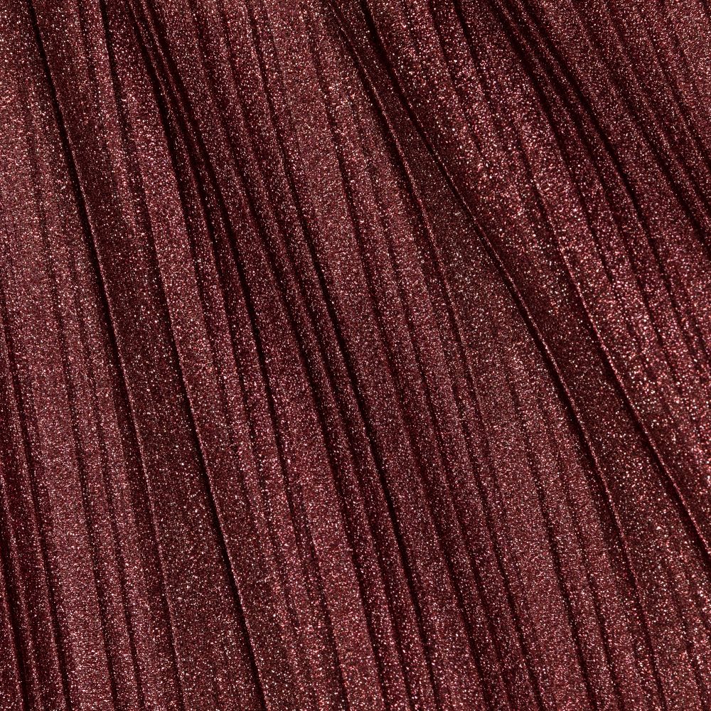 Molo-Dark Red Lurex Pleated Skirt | Childrensalon Outlet