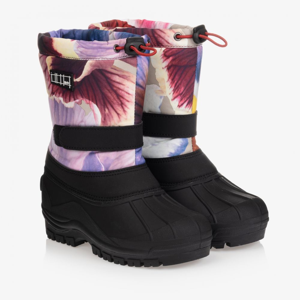 Molo - Floral Print Snow Boots | Childrensalon