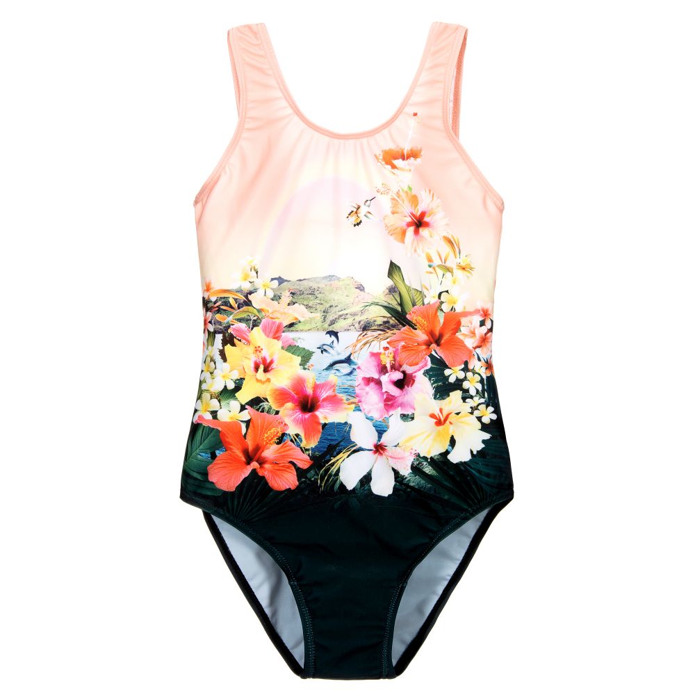 Molo - Floral Swimsuit (UPF50+) | Childrensalon