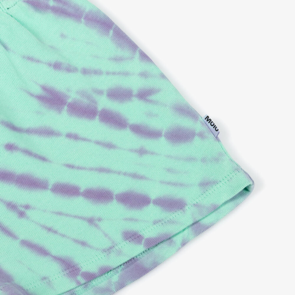 Molo-شورت قطني للبنات بلون أزرق فاتح وأرجواني | Childrensalon Outlet