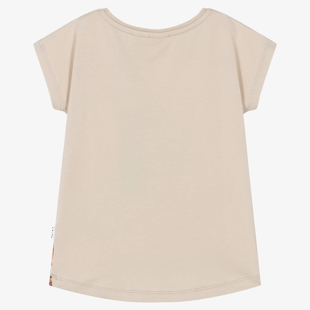 Molo-Бежевая хлопковая футболка с лошадью | Childrensalon Outlet