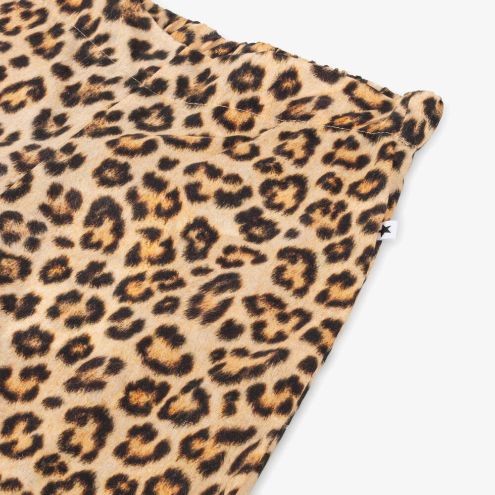 Molo-Бежевые брюки с леопардовым принтом для девочек | Childrensalon Outlet