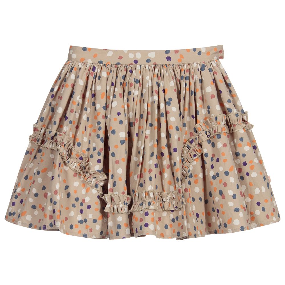 Molo - Girls Beige Cotton Skirt | Childrensalon