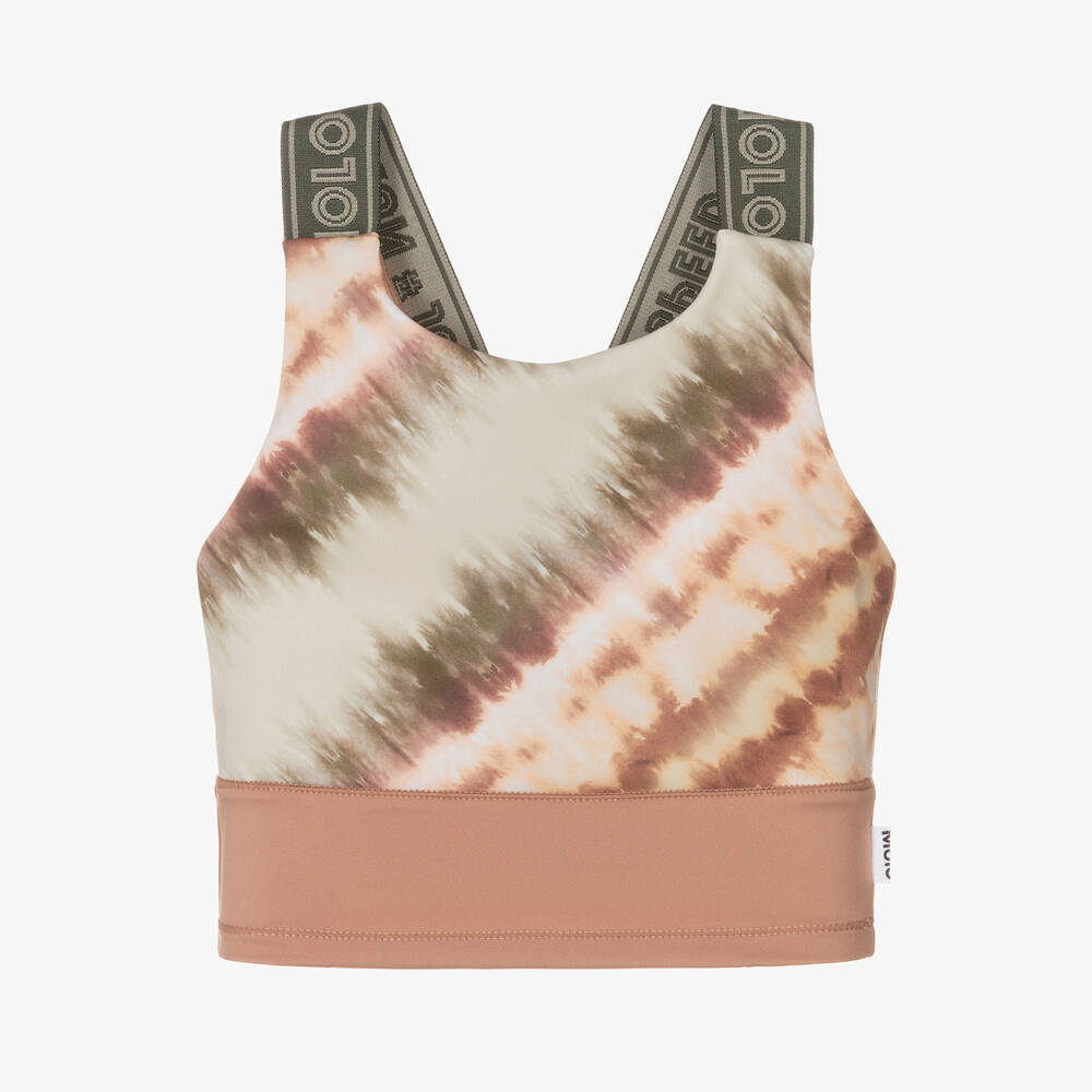 Molo - Girls Beige Cropped Sports Top | Childrensalon