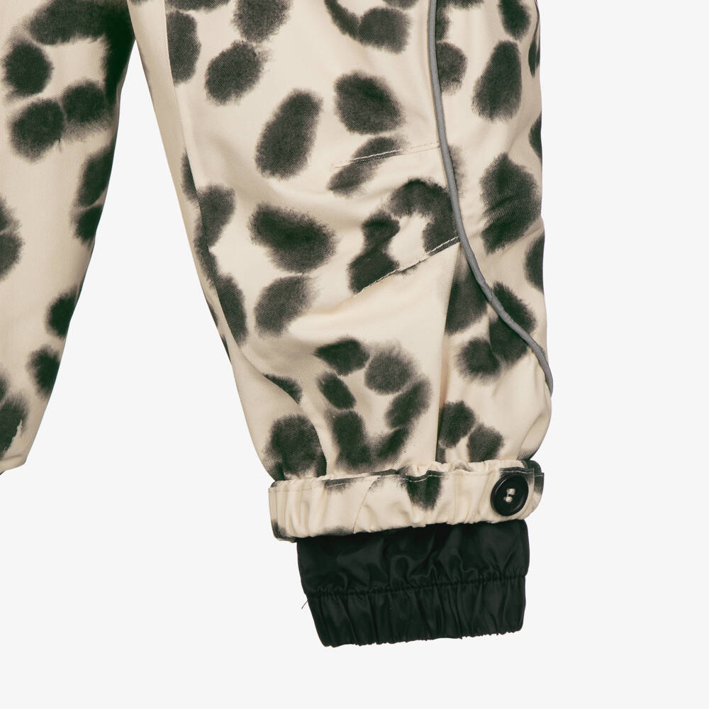 Molo-Girls Beige Leopard Print Snowsuit | Childrensalon Outlet