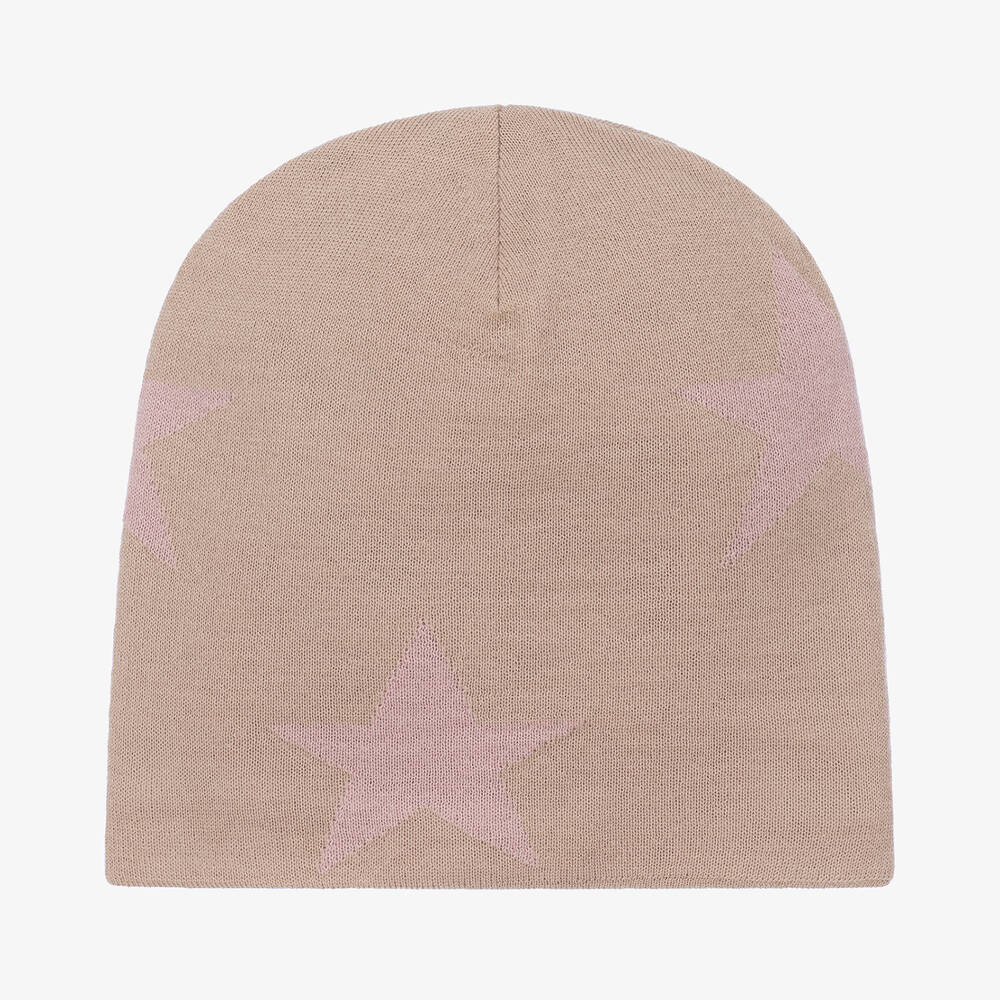 Molo-Girls Beige & Pink Wool Hat | Childrensalon Outlet