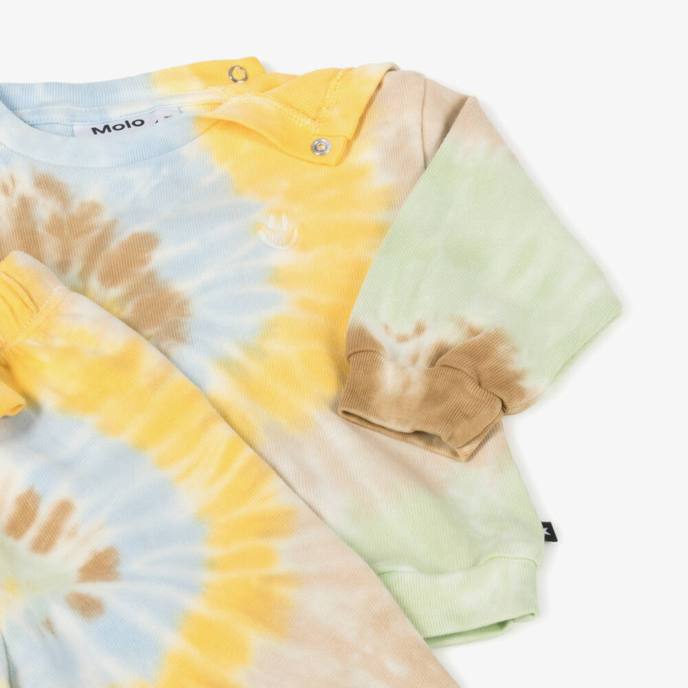 Molo-طقم قطني بيج للبنات بتصميم دوامات | Childrensalon Outlet