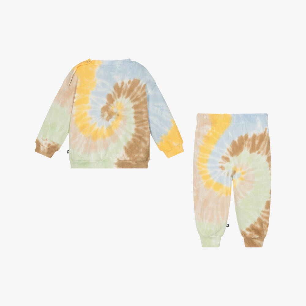 Molo-طقم قطني بيج للبنات بتصميم دوامات | Childrensalon Outlet