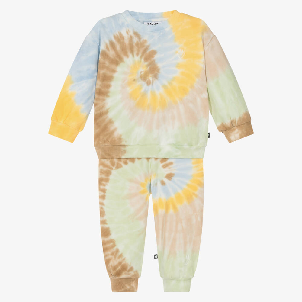 Molo-Girls Beige Swirl Cotton Set | Childrensalon Outlet