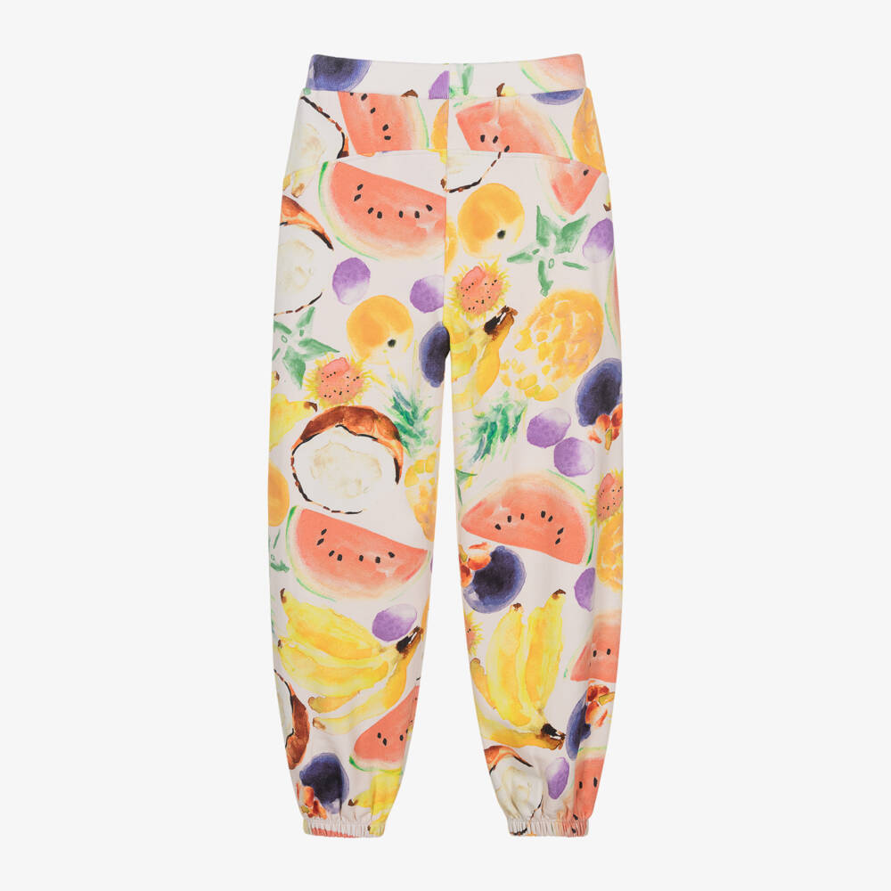 Molo-Бежевые брюки с акварельными фруктами для девочек | Childrensalon Outlet