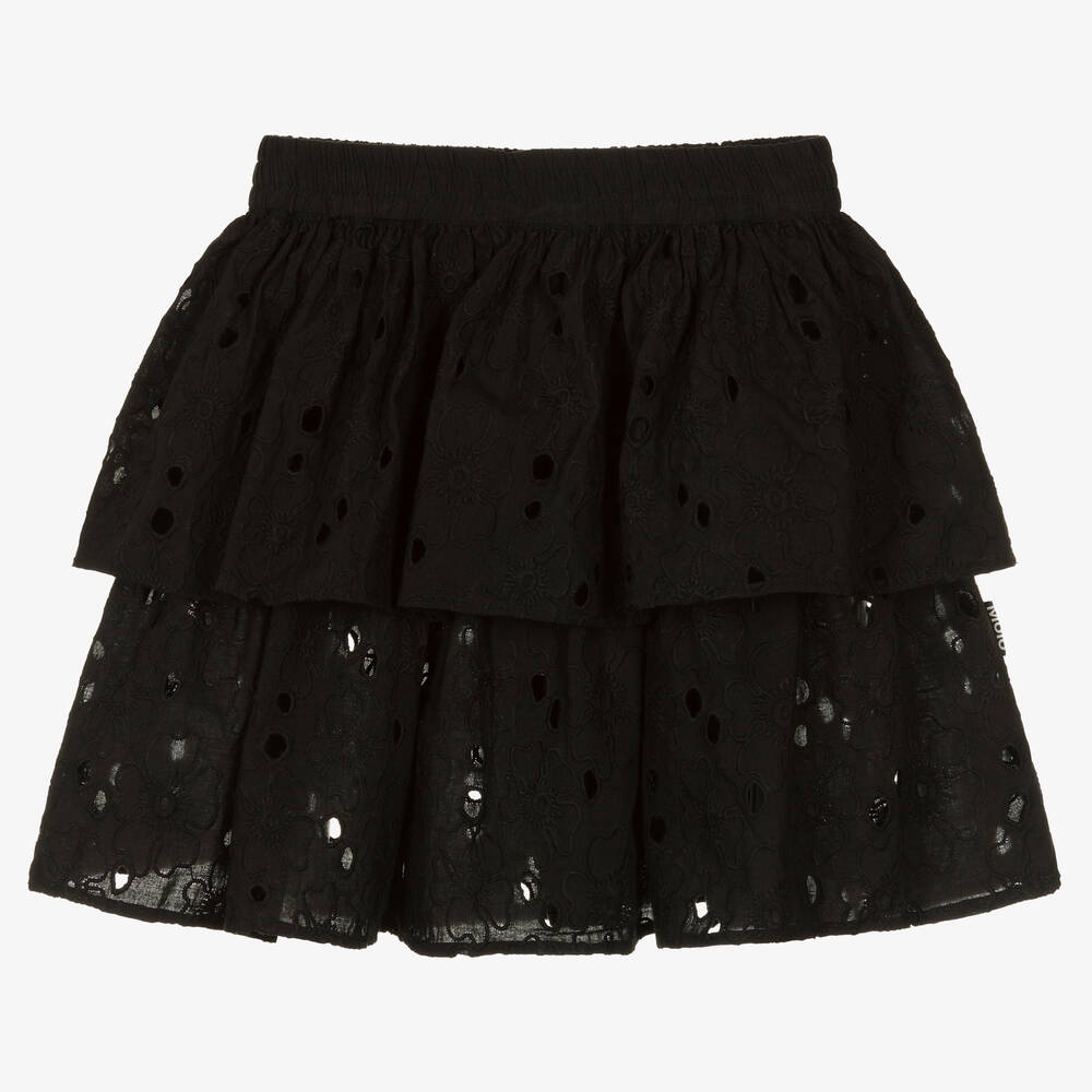 Molo - Jupe noire à broderie anglaise | Childrensalon