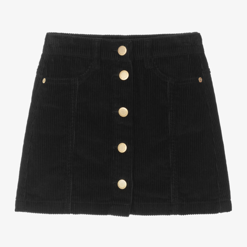 Molo-Girls Black Corduroy Mini Skirt | Childrensalon Outlet