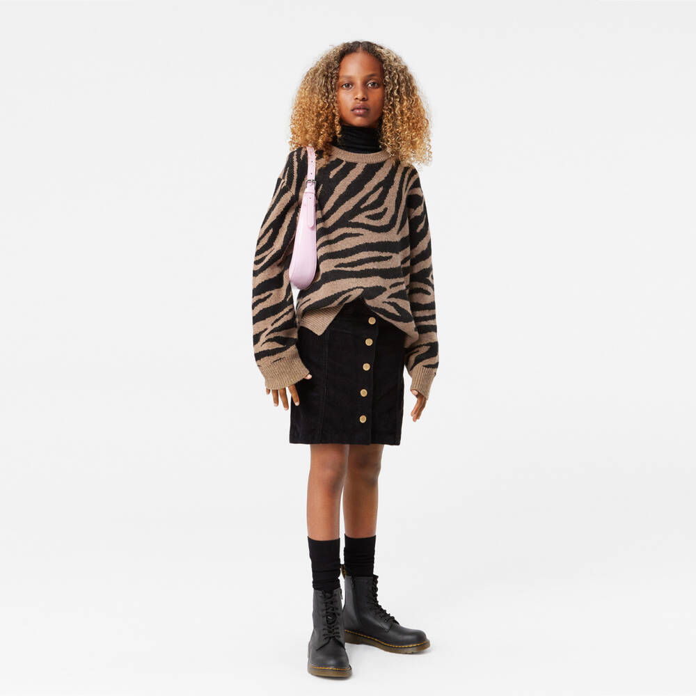 Molo-Girls Black Corduroy Mini Skirt | Childrensalon Outlet