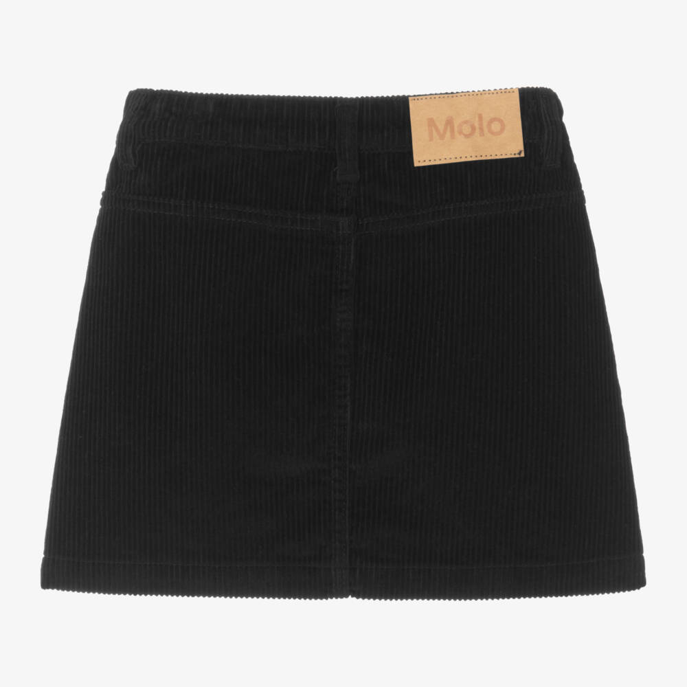 Molo-Girls Black Corduroy Mini Skirt | Childrensalon Outlet