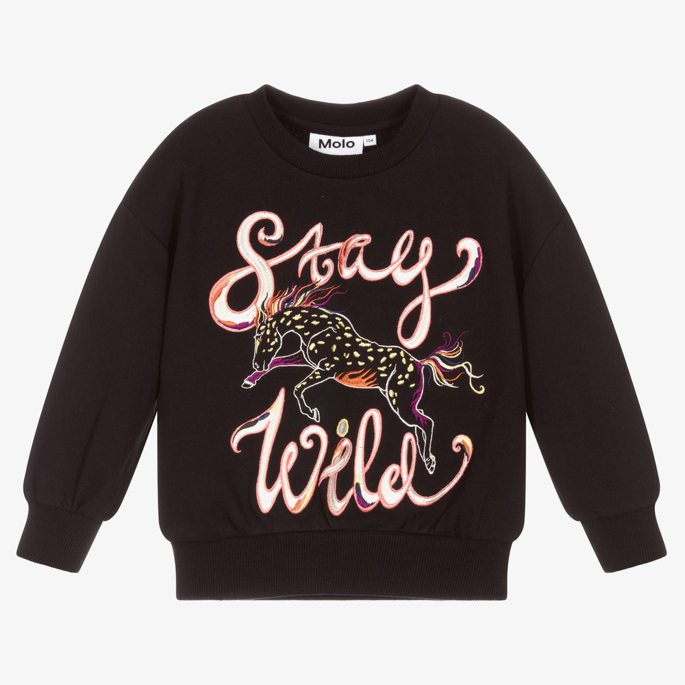 Molo - Schwarzes Baumwoll-Sweatshirt (M) | Childrensalon