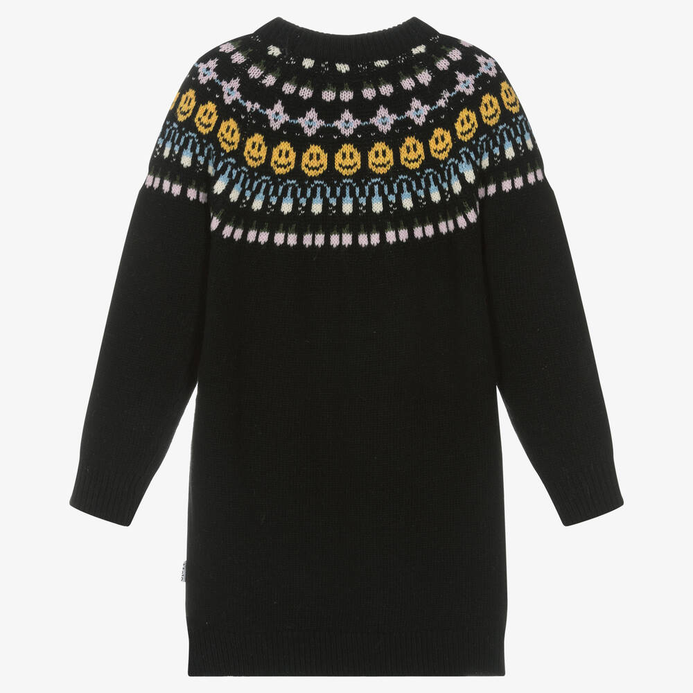 Molo-Черное шерстяное платье с узором Фэйр-айл | Childrensalon Outlet