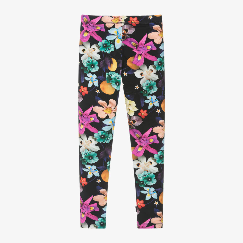 Molo-Черные легинсы в цветочек для девочек | Childrensalon Outlet