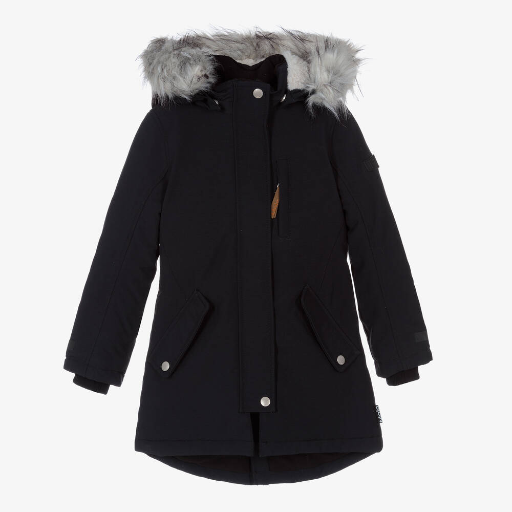 Molo - Veste de ski longue noir fille | Childrensalon