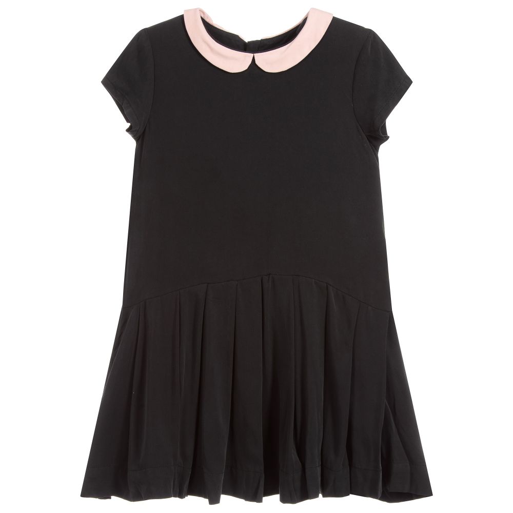 Molo - Girls Black Modal Dress | Childrensalon Outlet