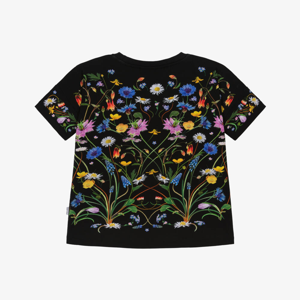 Molo-Черная футболка с бабочками для девочек | Childrensalon Outlet