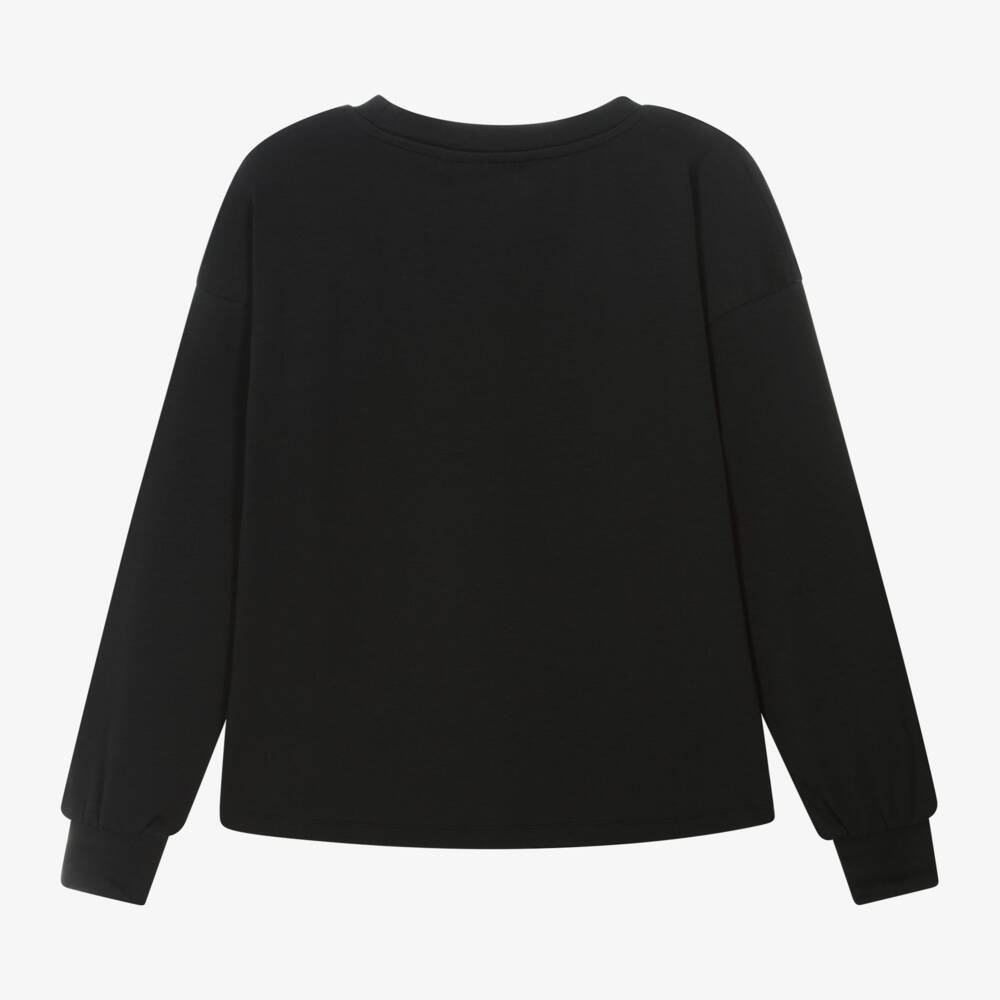 Molo-Черный топ из органического хлопка с лошадью для девочек | Childrensalon Outlet