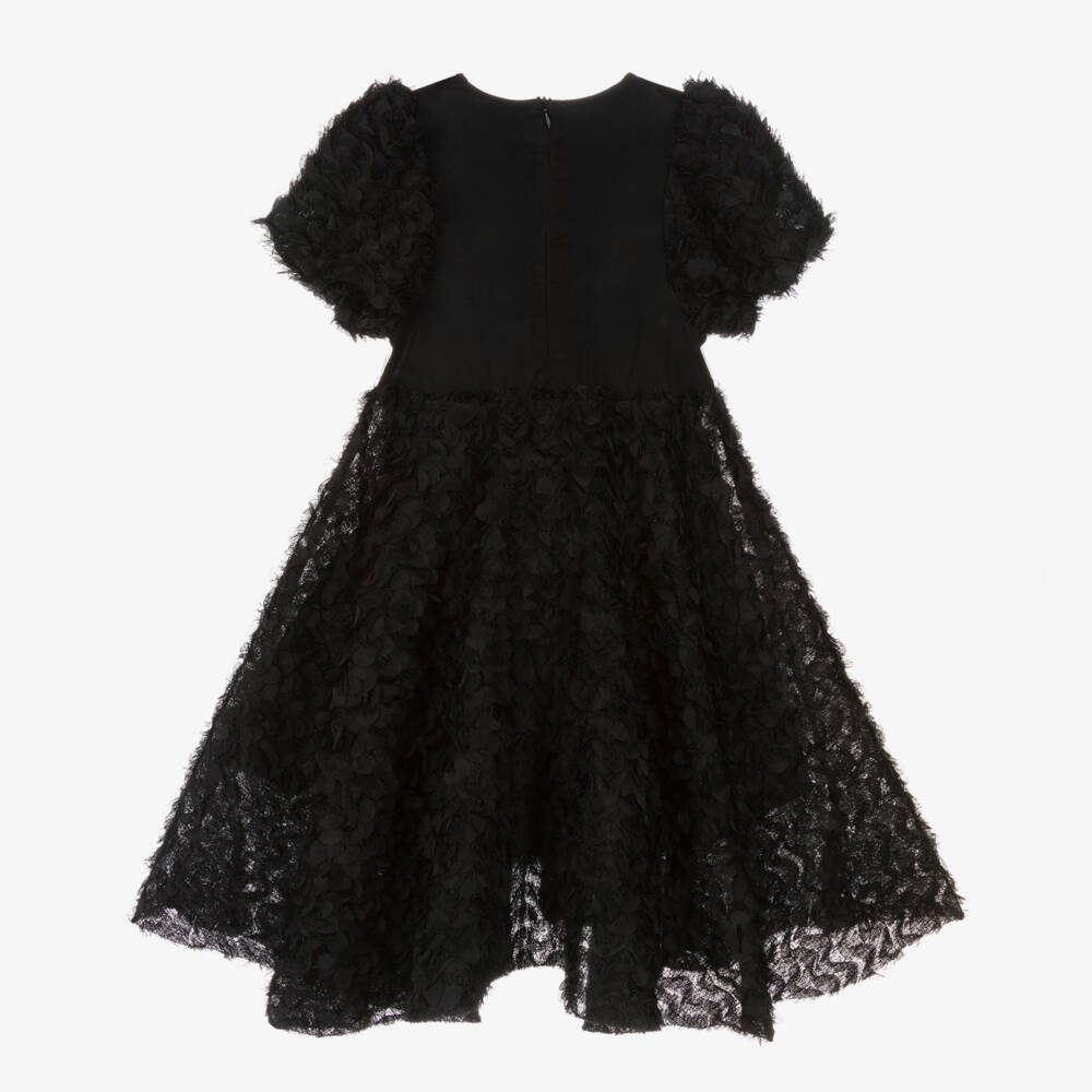 Molo-Girls Black Tulle Petal Dress | Childrensalon Outlet