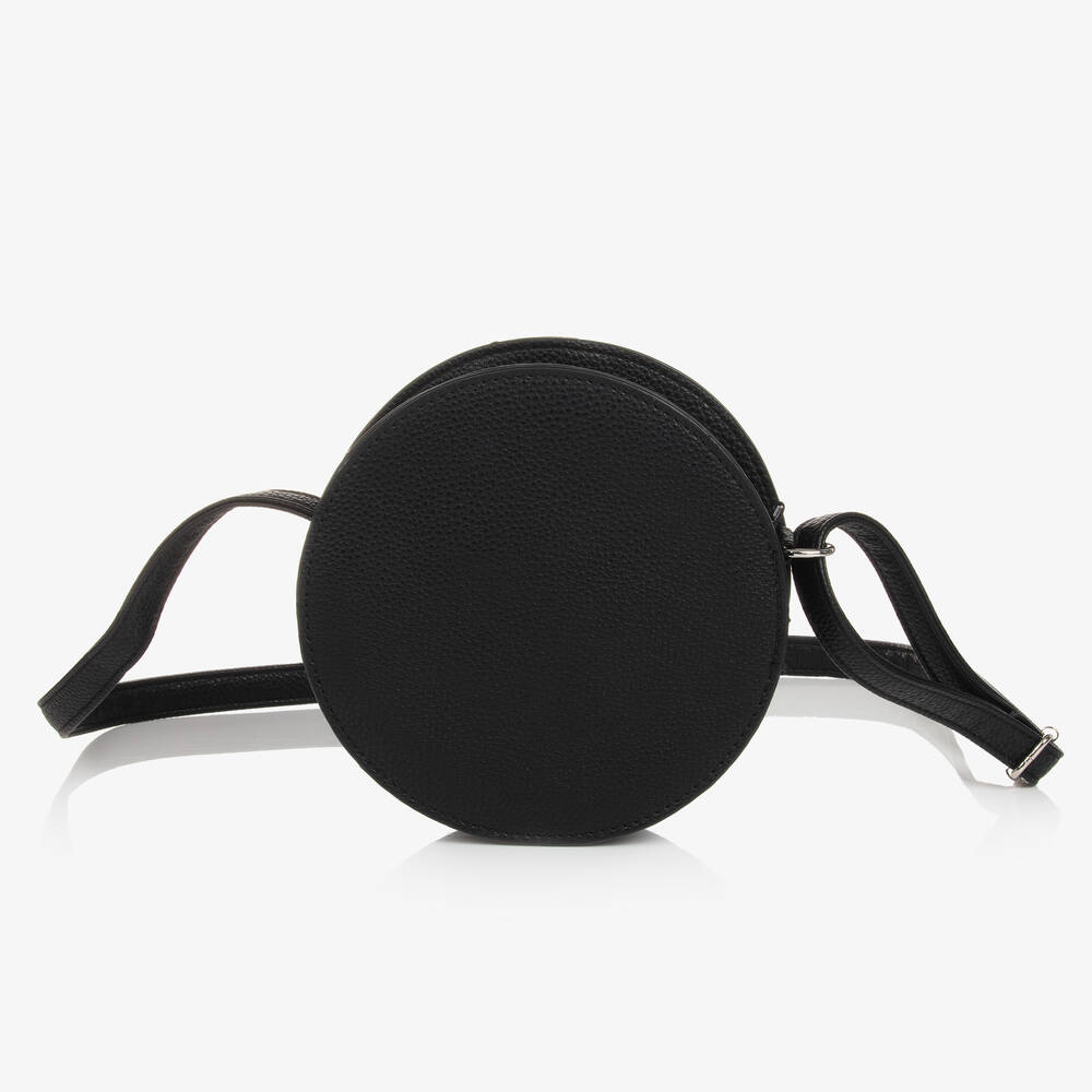 مولو-حقيبة يد جلد صناعي لون أسود وأبيض (17 سم) | Childrensalon Outlet