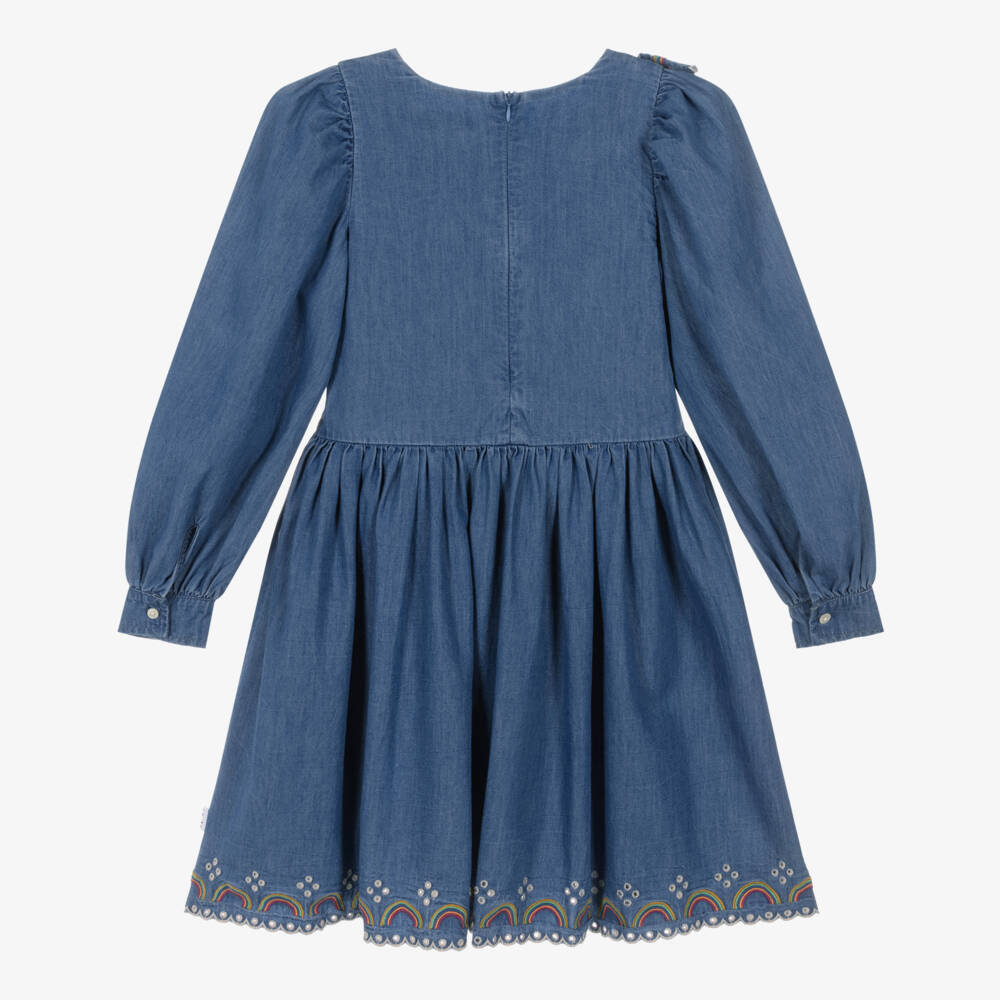 Molo-Синее джинсовое платье с оборками для девочек | Childrensalon Outlet