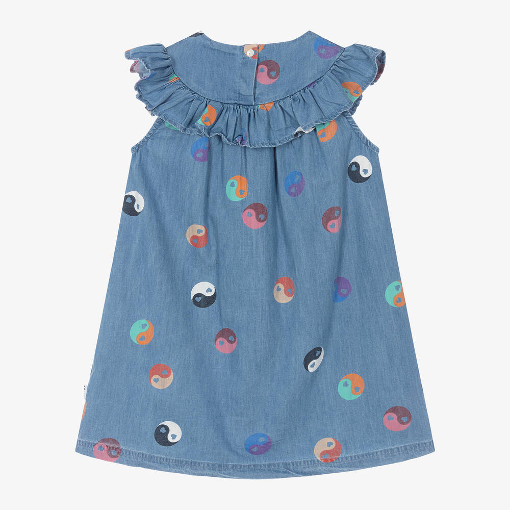 Molo-Girls Blue Chambray Yin Yang Dress | Childrensalon Outlet