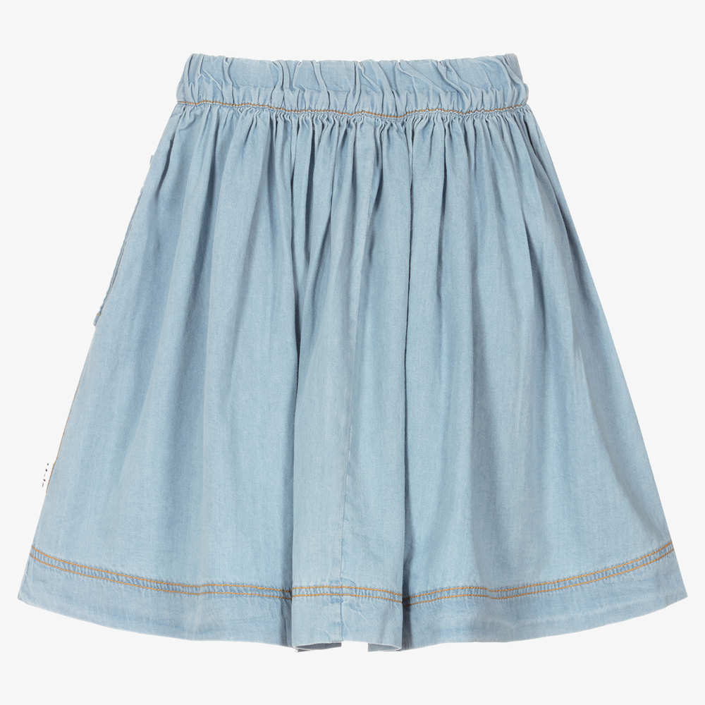 Molo-Girls Blue Cotton Skirt | Childrensalon Outlet