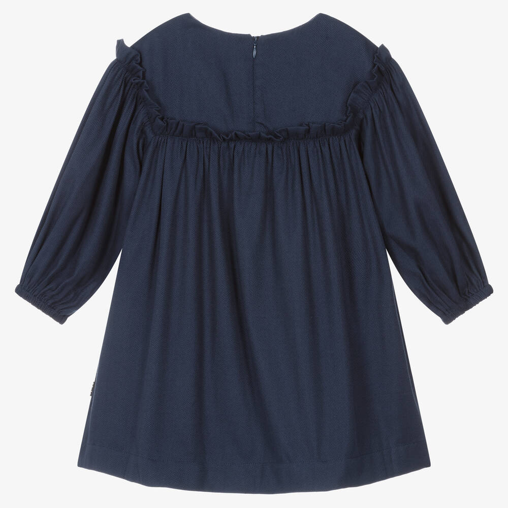 Molo-Синее платье из хлопка и твила | Childrensalon Outlet
