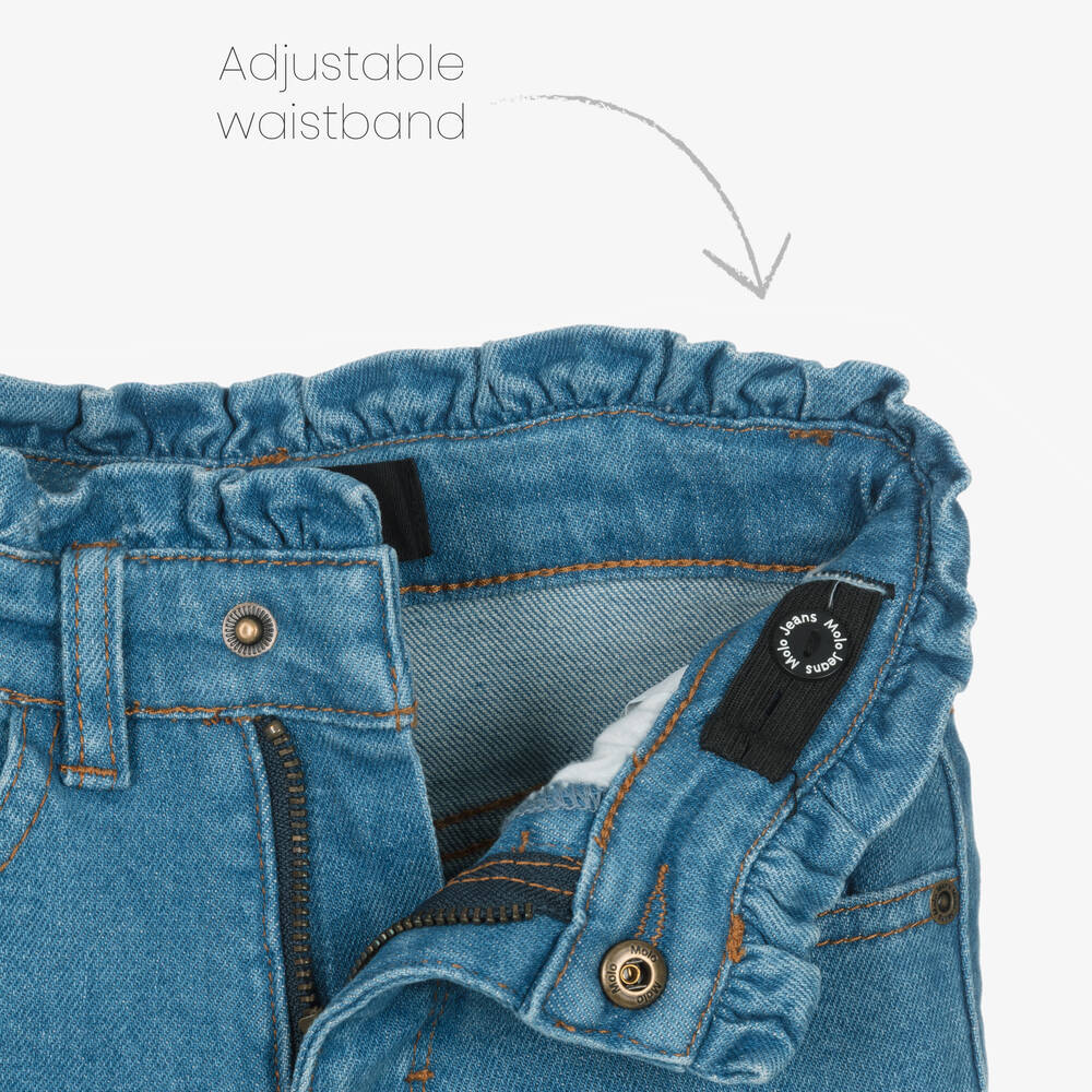 Molo-Girls Blue Denim Jeans | Childrensalon Outlet