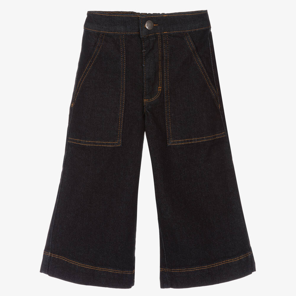 Molo - Широкие синие джинсовые брюки для девочек | Childrensalon