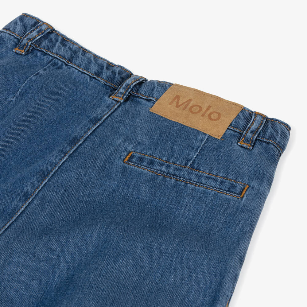 Molo-Girls Blue Extra Relaxed Fit Denim Jeans | Childrensalon Outlet