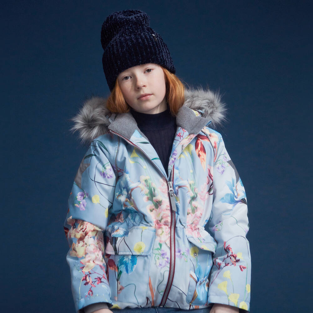 Molo-جاكيت تزلج مبطن،  واقي من المطر لون أزرق للبنات | Childrensalon Outlet