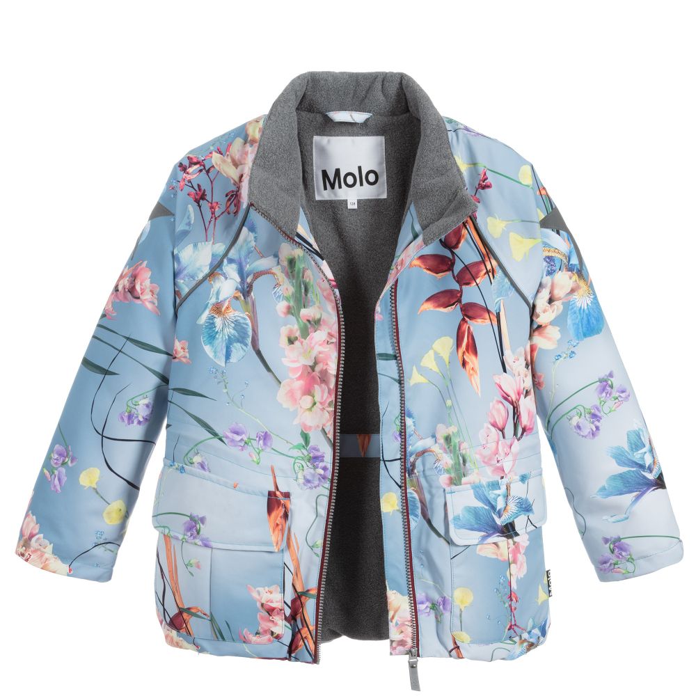 Molo-جاكيت تزلج مبطن،  واقي من المطر لون أزرق للبنات | Childrensalon Outlet