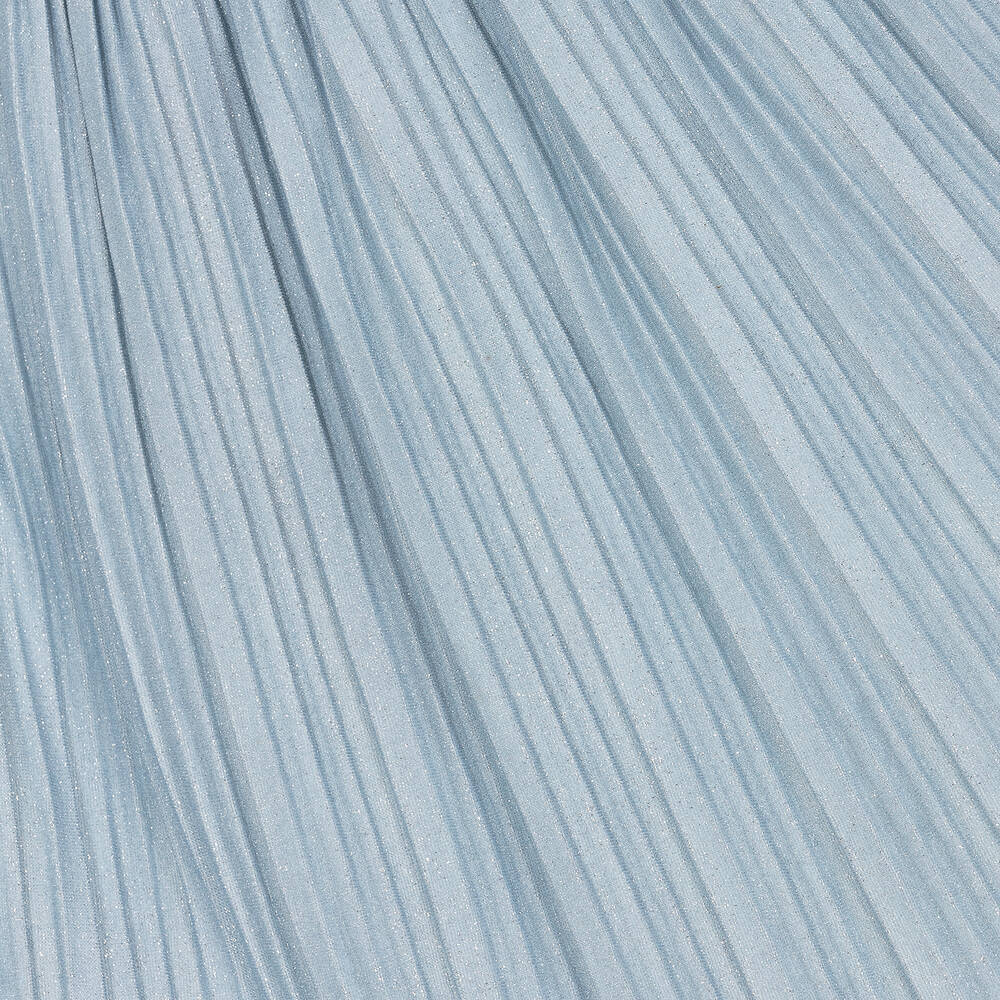 Molo-Girls Blue Glitter Pleated Skirt | Childrensalon Outlet