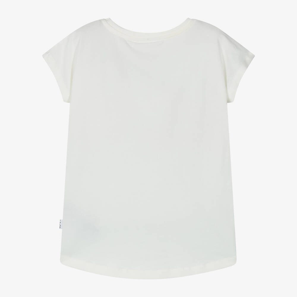 Molo-Girls Blue & Ivory Dolphin Tee | Childrensalon Outlet