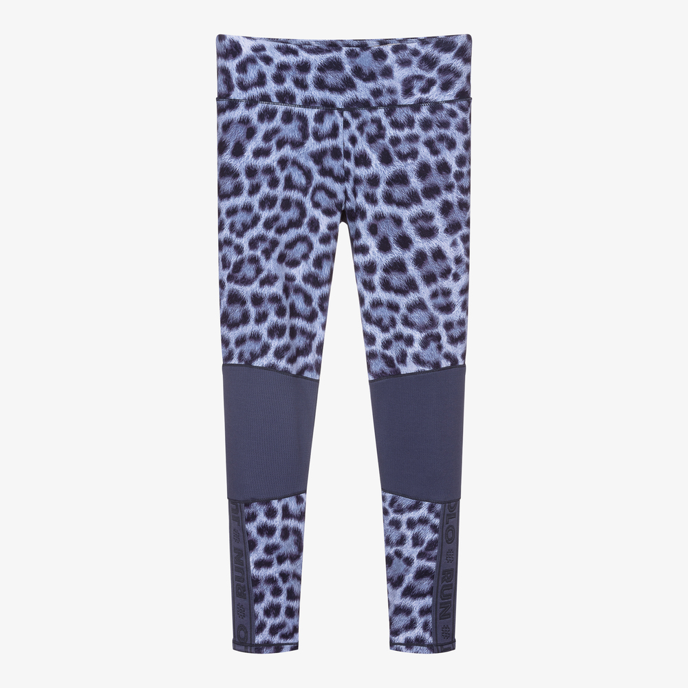 Molo - Blaue Leggings mit Jaguar-Print (M) | Childrensalon